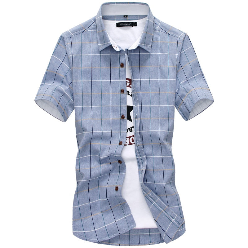 Plaid Short Sleeve Shirt (Many Colors)