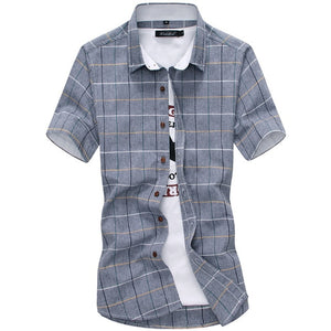 Plaid Short Sleeve Shirt (Many Colors)